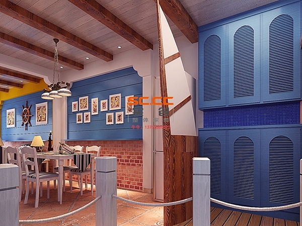 浪漫地中海风格三居室