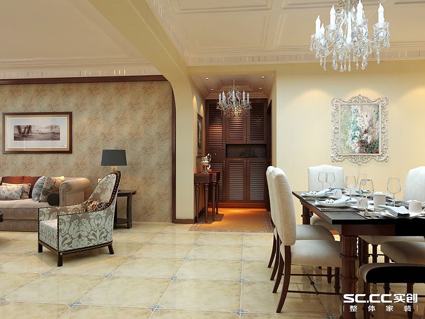 简欧风格，融合了新古典与现代、新颖的技术手法，给人