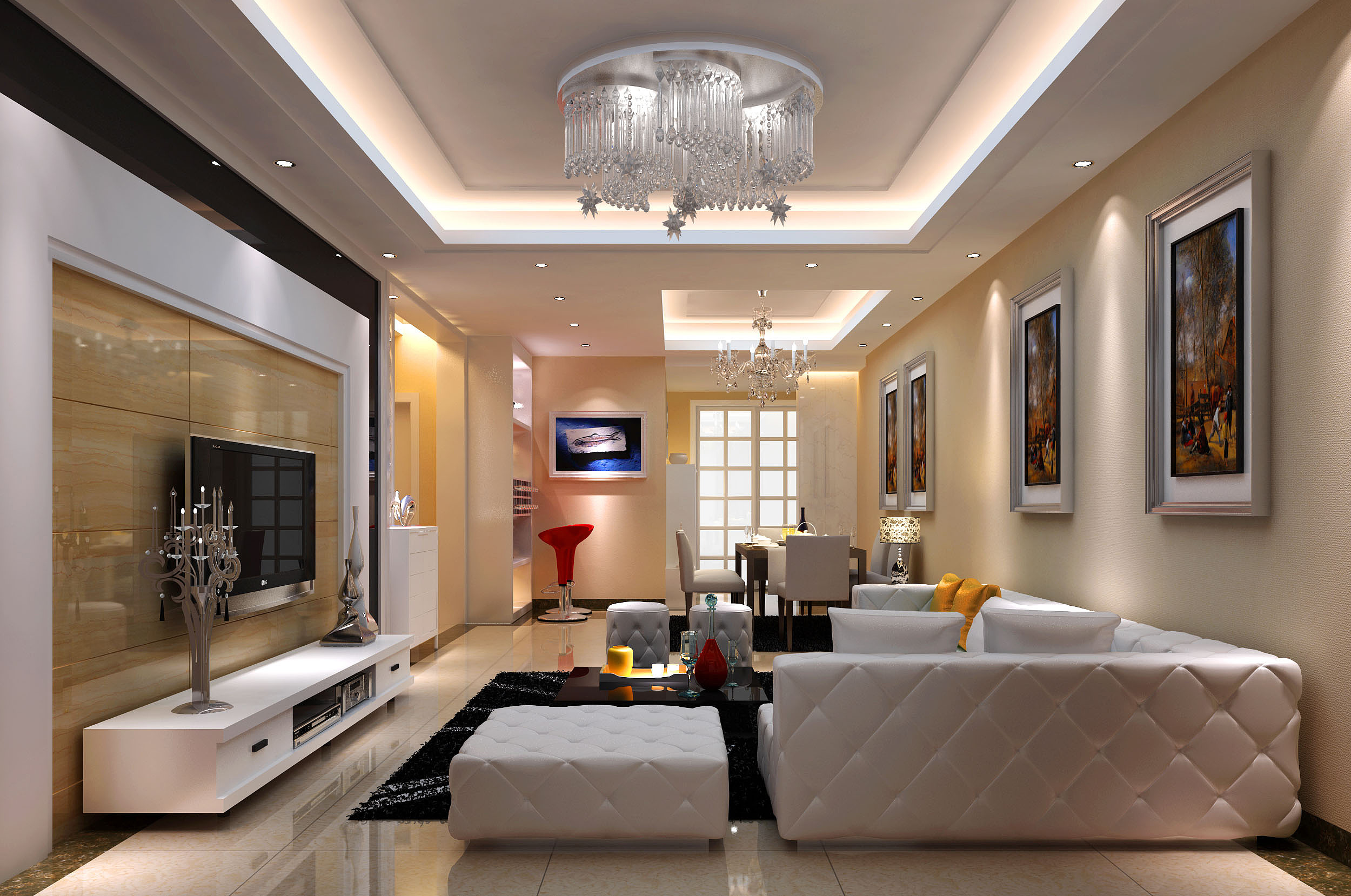 业主要求家里面整个感觉不要太复杂，要简约而不简单。