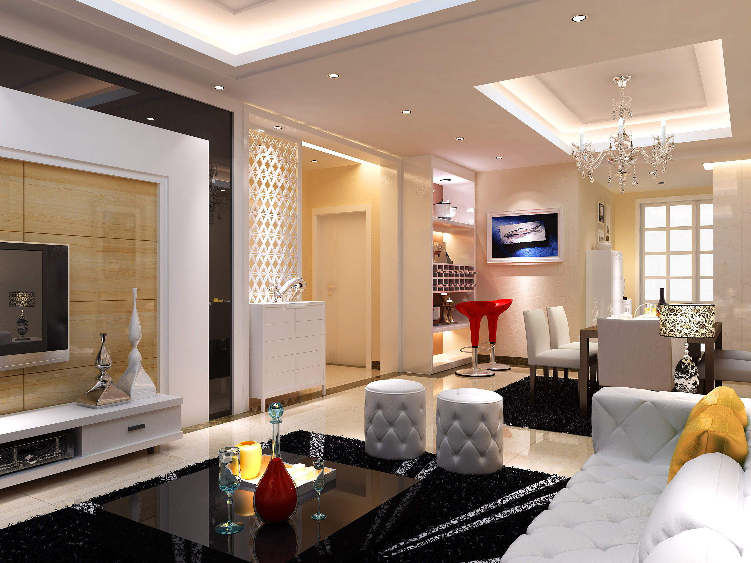 业主要求家里面整个感觉不要太复杂，要简约而不简单。