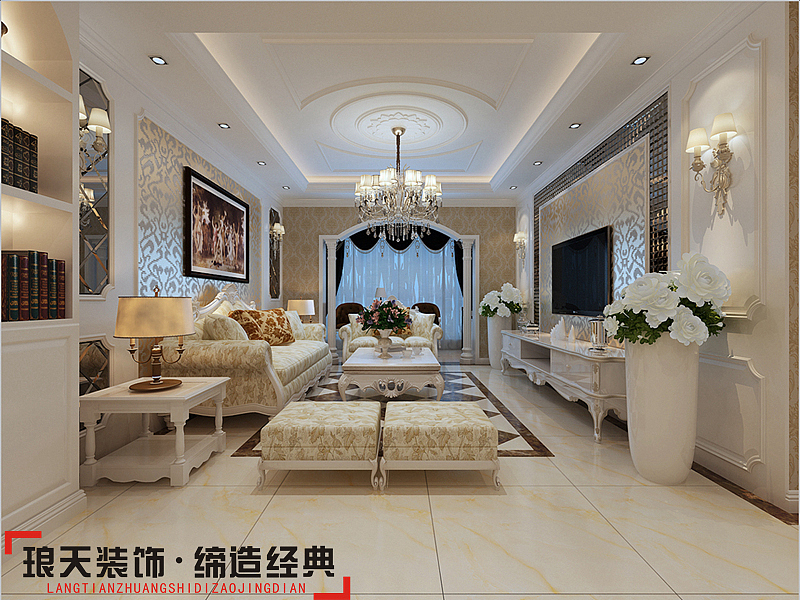 本案不只是彰显欧式的豪华大气，更多的是意境浪漫，通