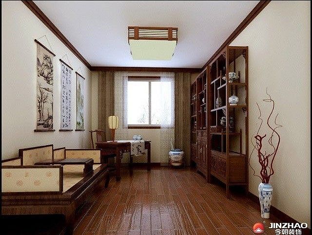 案例说明：色彩以深色沉稳为主，因中式家具色彩一般比