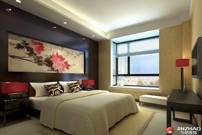 案例说明：色彩以深色沉稳为主，因中式家具色彩一般比