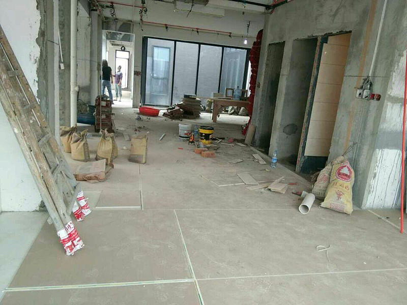 西溪一号320平方工装泥工、木工放样装修