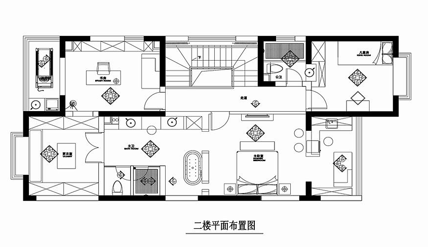 天津怡安花园89.56平效果图