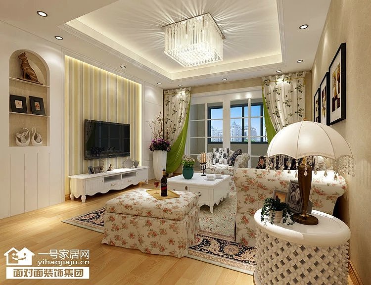 本案客户想要的是田园风格，简约的感觉，又想着时下的