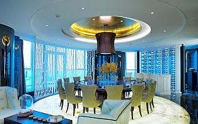 超豪华欧式风格别墅餐厅装修效果图