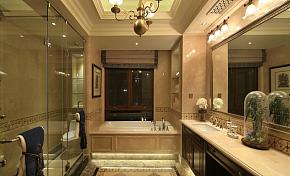 典雅美式奢华别墅卫生间设计