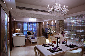 小户型时尚欧式风格餐厅客厅装修设计