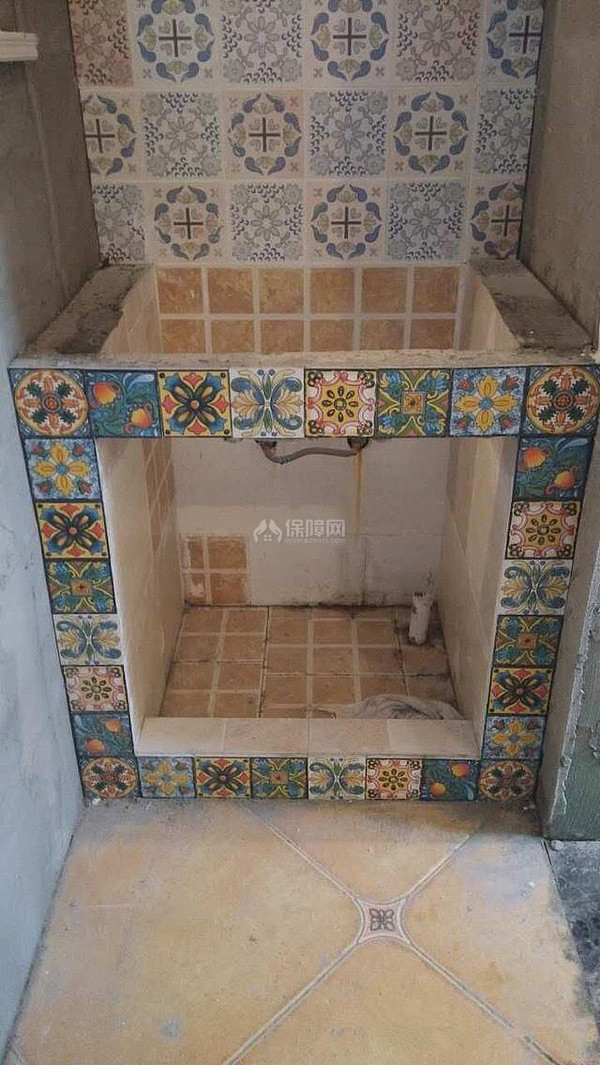 卫生间砖垒脸盆装修设计