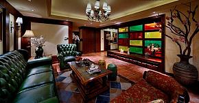 古典美式风格三居室装修客厅图片