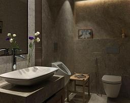 122平舒适美式风格家装设计卫生间图片