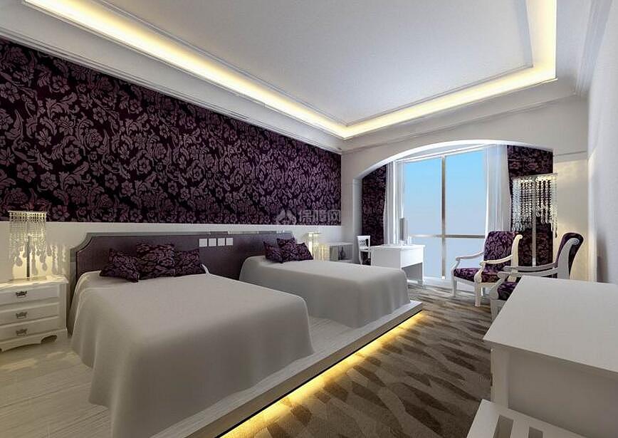 福州酒店双人房卧室装修设计