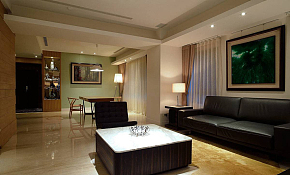 优雅现代三居客厅沙发效果图