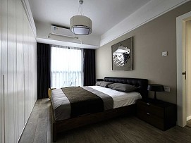 极简现代四居次卧效果图