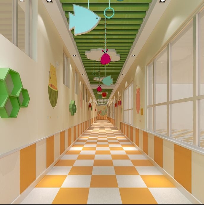 星光幼儿园走廊装修设计图片赏析
