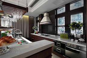 美式现代别墅厨房装修效果图欣赏