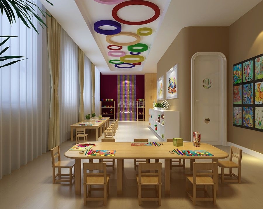 蓓蓓馨幼兒園教室吊頂裝飾圖片