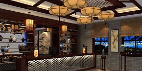 清風(fēng)醉中餐廳裝修效果圖案例