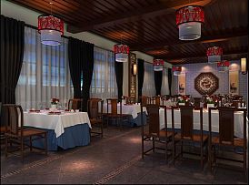 清風(fēng)醉中餐廳桌椅擺放效果圖