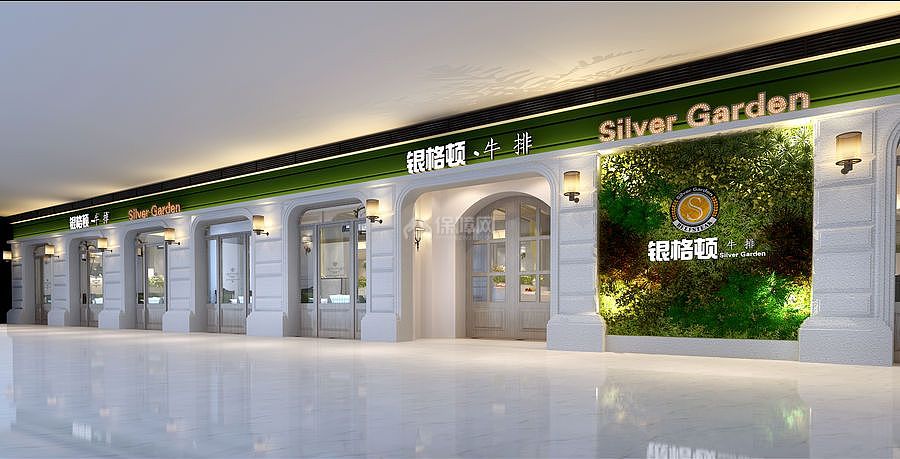 銀格頓牛排餐廳招牌設(shè)計效果圖
