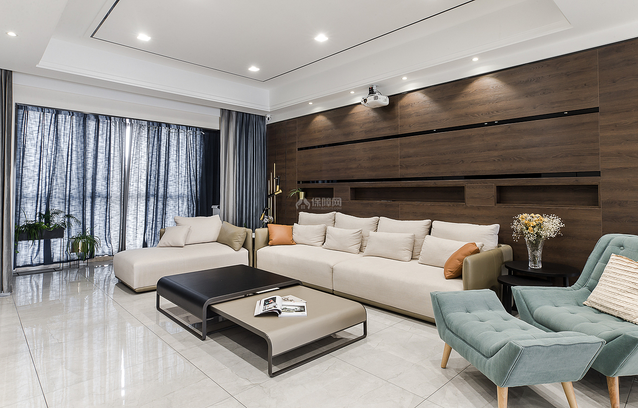 230平米舒适现代四居客厅沙发摆放效果赏析