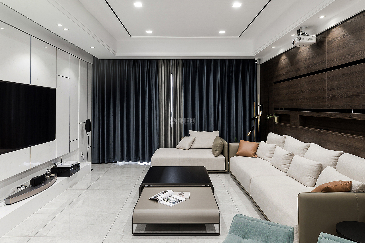 230平米舒适现代四居客厅整体装修设计