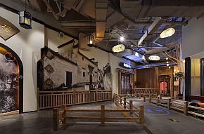徽宴樓中餐廳走廊過道裝修設計