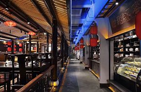 徽宴楼中餐厅点餐台装修设计效果图