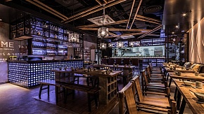 成都特幕烤肉店大厅整体装修效果图