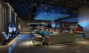 帝豪国际大酒店吊顶灯饰装扮效果图