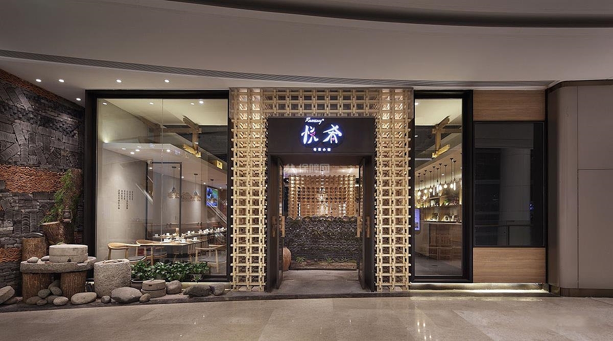 深圳悅肴精品粵菜小館招牌設(shè)計效果圖