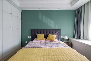135平北欧现代三居卧室整体装修效果图