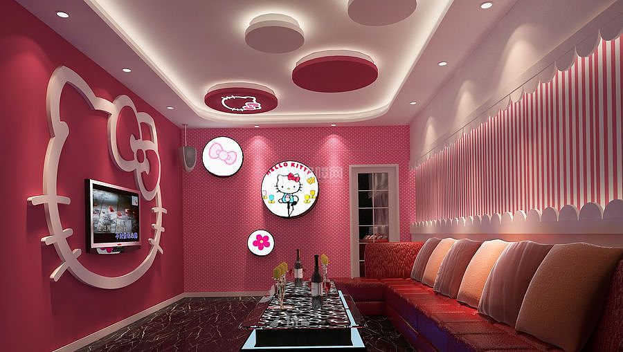 成都麥鯤KTV HelloKitty主題包間喜愛國土