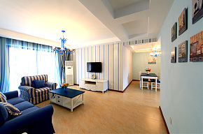 舒适地中海风格设计客厅图