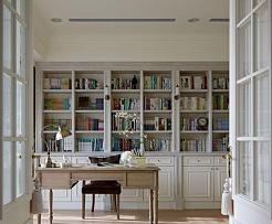 美式古典风格书房书柜图片