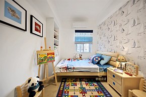 109平北欧风格儿童房卧室效果图