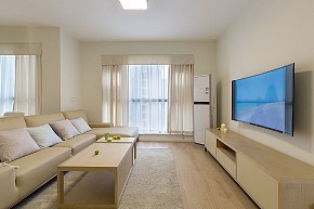 現(xiàn)代簡約兩居室客廳沙發(fā)效果圖