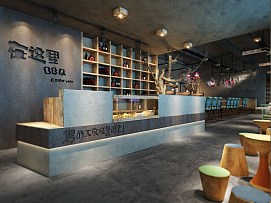 在這里BBQ烤肉店效果圖案例六