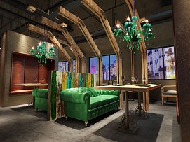 在這里BBQ烤肉店效果圖案例四