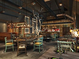 在這里BBQ烤肉店效果圖案例三