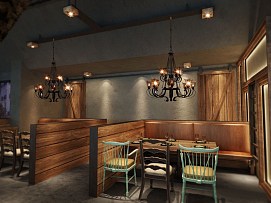 在这里BBQ烤肉店效果图案例二