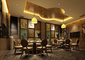 长沙忆食间餐厅装修效果图七