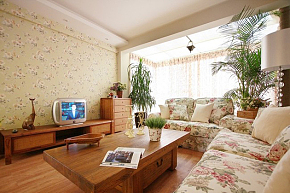 清新美式田园风格二居室客厅家具