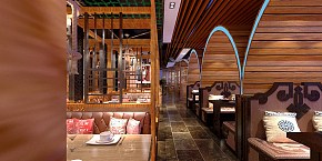 現(xiàn)代餐廳烤羊腿餐廳效果圖八