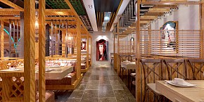 現(xiàn)代餐廳烤羊腿餐廳效果圖三