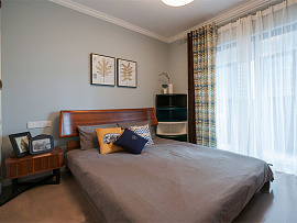 60平舒适北欧简约风小户型效果图之卧室家具