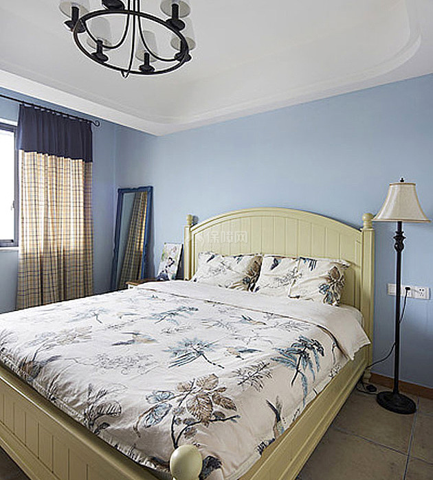 两室两厅地中海风设计效果图之卧室