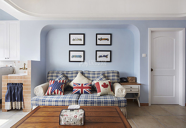 两室两厅地中海风设计效果图之沙发背景墙