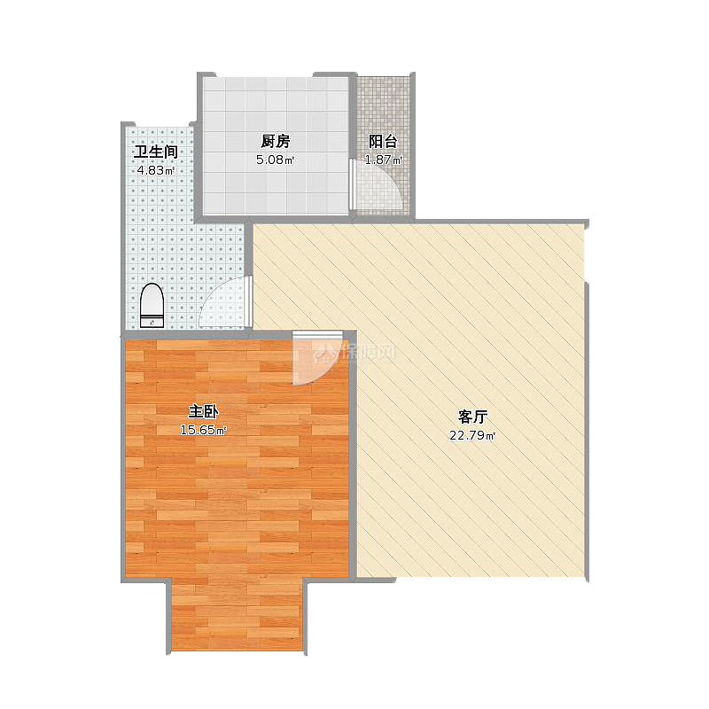 小戶型北歐簡約設(shè)計效果圖之戶型設(shè)計圖